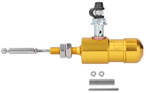 Freno hidráulico reforzado para motocicleta, M10x1.25 mm Embrague hidráulico universal para motocicleta Bomba de transferencia eficiente Sistema de varilla de cilindro maestro(C(Golden))