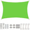 KOUDU Voile d'ombrage Rectangulaire 3x7m Imperméable Anti UV Toile Solaire Voile 95% Une Protection des Rayons UV pour Les Jardins, patios, piscines, Vert