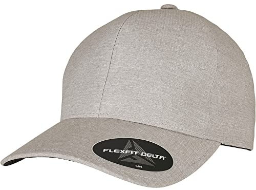 Flexfit Unisex Flexfit Delta Carbon Cap Baseballkappe, melange silver, L-XL