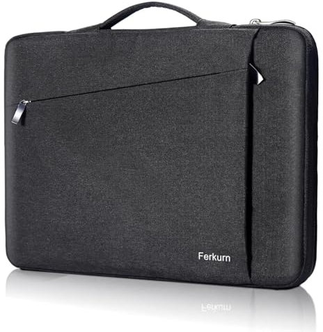 Ferkurn Laptop Case Sleeve Cover Chromebook Case Compatible with Macbook Air/Pro, iPad, Surface Pro, Acer Spin, HP, XPS, ASUS Vivobook, Samsung, Waterproof Laptop Bag, Black, 14 inch