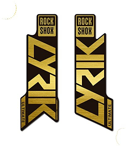 STAR SAM Aufkleber für Fahrradgabel Rock Shox Lyrik Ultimate 2020, Metallic-Gold, 1 cm