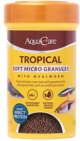 AquaCare Micro Pellet Fish Food Complete and Varied Food for Fry or Small Tropical Fish