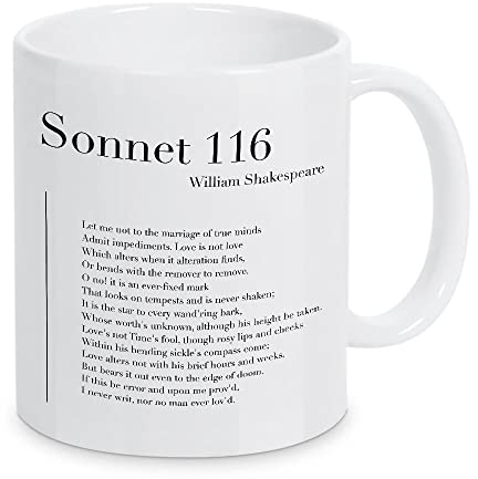 artboxONE Tasse Sonnet 116 by William Shakespeare von Cristina Castro Moral - Kaffeetasse Typografie