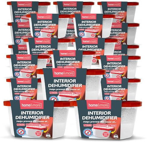 SOL 24pk Interior Dehumidifiers Disposable, 400ml Damp Traps Moisture Absorbers Multipack for Wardrobe, Windows & Home, Prevents Damp, Mould & Condensation, Ideal for Storage and Small Spaces
