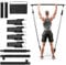 Belle Vous Pilates Bar Kit mit 4 Widerstandsbändern - Widerstandsbänder Krafttraining - Für Yoga, Stretching & Ganzkörpertraining - Fitnessgeräte für Zuhause - Für Männer & Frauen