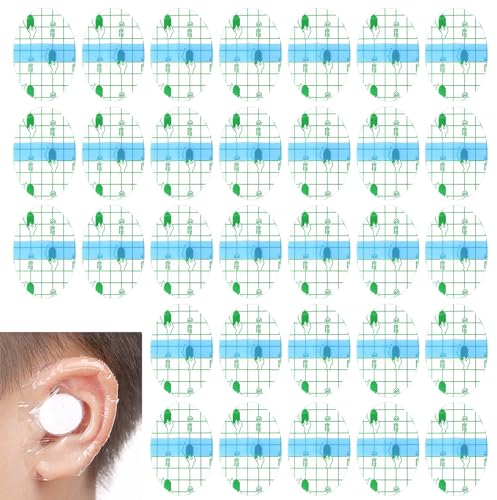 Einweg Ohr Patch Aufkleber, Baby Wasserdichte Ohr Aufkleber, Baby Ohr Wasserdichte Aufkleber, Wasserdichte Ohraufkleber, Einweg-Ohr-Patch für Baby Schwimmen Dusche, 100 Stück
