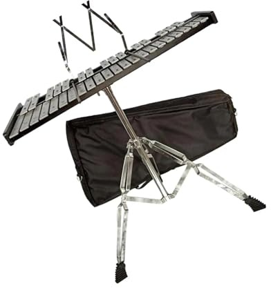 37-Noten-Glockenspiel-Schlaginstrument aus langlebigem Metallmaterial mit Notenständer und Tasche