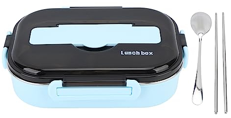 Weikeya Tragbare Bento-Lunchbox, Korrosionsbeständige 4-Gitter-Lunchbox aus 304 Edelstahl für die Schule für das Camp