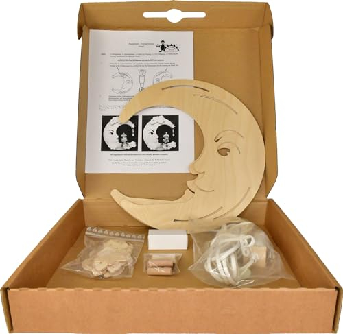 Ratags Fensterbild, beleuchtet, zum Basteln, Mond, Selbstmontage