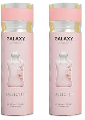 Sapphire’s choice Pack of 2 - Galaxy Concept Delight Body Spray for Women 200ml | Vanilla, Bergamor and Rose Fragrance | Delight Perfume for Women Spray Made in Dubai