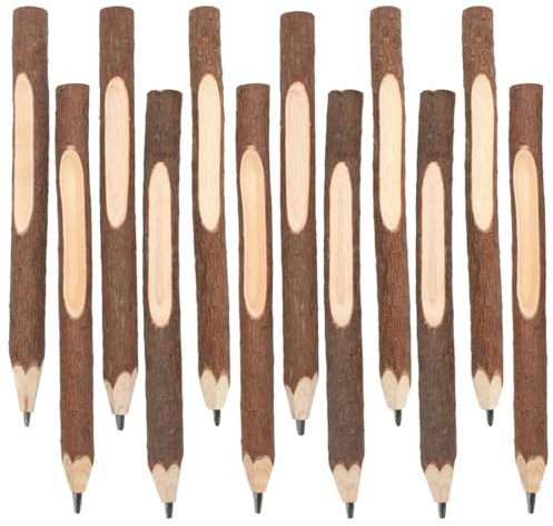 Capaneus 12 Stück Zweig Holzbleistifte, Holzfällerlook, Baum Bleistift, Kinder Mitgebsel, für Partygeschenk, Kindergeburtstagsgeschenk