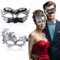 Venezianische Maskerade Maske 2 Stück Herren Damen Elegant Maskenball Maske Sexy Schwarz Spitze Maske Paare Schwarz Silber Zubehör Valentinstag Halloween Karnevalsparty Maskerade Mottoparty Cosplay