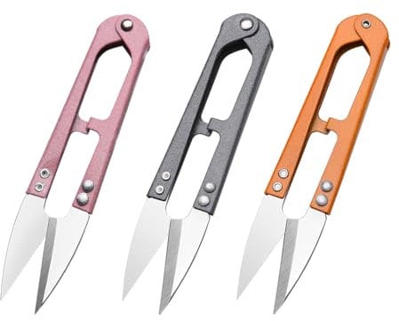 3 poignées de ciseaux à coudre, ciseaux à fil tranchant multicolores de 4,27 pouces, MINI Coupe - fil portable, ciseaux à coudre pour fournitures de bricolage