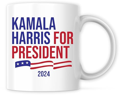 Kamala Harris For President - Harris 2024 President USA Democrat Mug - 11 Oz Coffee Mug Great Gift Holiday Birthday Christmas - Premium Ceramic Dye Sublimation Mug - Printed In The USA AAMG0583