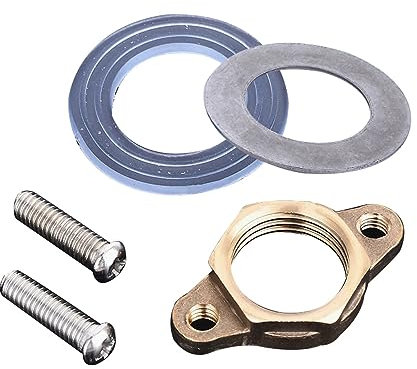 WYLZLKX Raccords de fixation de robinet en cuivre/acier inoxydable - Rondelle de fixation à écrou anti-perte pour robinet à trou unique - Embout droit en cuivre élargi de 20 mm