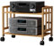 YHWKGZ Hi Fi Rack, Offenes Audio Rack Hi Fi Regal mit Wärmeableitung, Rahmenstruktur aus Massivholz, Rückseite mit Schallwand, Mehrschichtiger Phonoschrank(Wood Color,21.6x20.6/55x53cm)