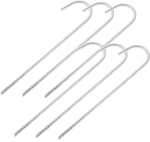 TOGEVAL 6stücke Zelt-j-heringe Robuste Campingheringe Für Zelte Und Baldachin Einfache Befestigung Und Entfernung Boden