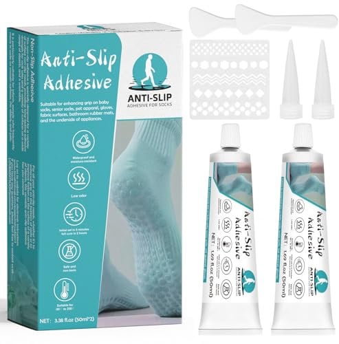 INNOVAYOU Sock Stop 3.5 oz, Non-Slip Sock Adhesive Transparent Waterproof Fabric Paint, Latex-Free, Water-Based, Washable, Slip Socks Adhesive Suitable for Socks, Blankets
