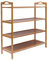 Schuhregal aus Bambus, 4 Ebenen Schuhablage, Erweiterbar und Stapelbar Schuh-Organizer,Schuhablage Organizer aus Bambus Holz Schuhschrank für Wohnzimmer, Flur, Schlafzimmer, 60*25*67cm Holzfarbe