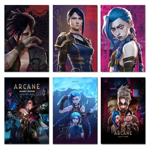 Arcane LOL Spielposter auf Leinwand für Schlafzimmer, Wandkunst, Dekor-Poster und Drucke, 20 x 30 cm