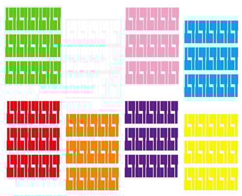 240PCS Cable Labels - Self-Adhesive Writable Wire Tags - Tear-Resistant Stickers for Network Office Computer Cord Management - Multicolour 8 Colours