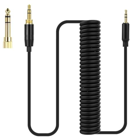 Zosvoses QC45 Audio Cable Cord Compatible with Bose QuietComfort, QuietComfort Ultra, QC45, QC35, QC35 II, QC25, NC700, OE2, Soundlink, SoundTrue Headphones, Aux Cable with 6.35mm Adapter (Black)