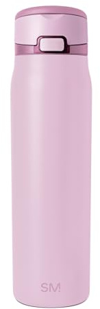 Simple Modern Mesa Loop Water Bottle with Straw | 30oz Cup Holder Friendly Insulated Stainless Steel Bottles for Travel, Sports and School | Pink Champagne