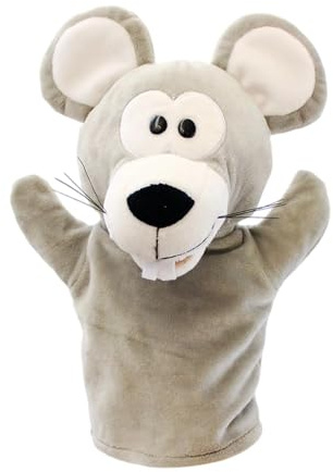 Oshhni Maus-Handpuppe, weiches Plüschtier, Geschichtenerzählen mit beweglichem Mund, Katzen-Wrestling-Handschuh für lustiges Spielen, Partygeschenke für