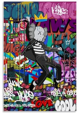 Dance Pop Art Graffiti-Poster, Retro-Leinwandkunst, Gemälde, Vintage, Büro, Zuhause, Bar, Wanddekoration, 30 x 45 cm