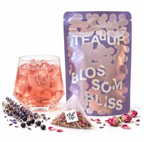 TEAdUP Gin Botanicals & Gewürze- Blossom Bliss (Lavendel & Rose) | 10 BoozyBags – Kreiere neue Drinks für Gin Tonic, Vodka & Cocktails