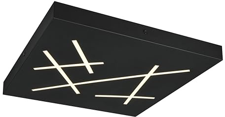 Trio Leuchten LED Deckenleuchte Snip 630810132, Metall Schwarz matt, 24 Watt LED, Fernbedienung, Lichtfarbe und Helligkeit einstellbar, Switch Dimmer, Nachtlicht