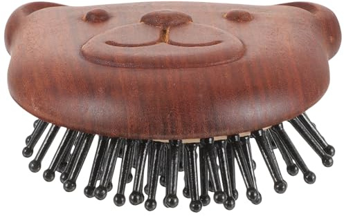 Ciieeo Kopfhautmassagegerät aus Sandelholz in Bärenform mit Peeling Funktion und Hautfreundlichem Material zur Linderung von Kopfschmerzen und Entspannender Massage