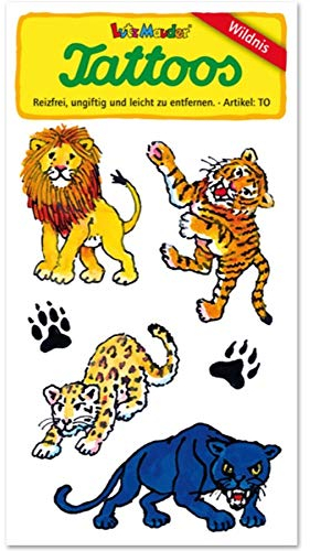 Lutz Mauder Raubkatzen Tattoos (Löwe, Tiger, Leopard, Panther) Kinder Kindertattoo Tatoo Tatto Kindergeburtstag Geburtstag Mitgebsel Geschenk