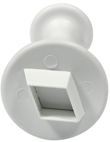PME MD163 Prägeausstecher, Diamantdesign, groß, Kunststoff, Weiß 9 x 2 x 9 cm