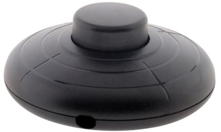 Zenitech - Interruptor De Pie Para Luminar - Instalación Fácil Y Compatible Con Todos Los Tipos De Luminarias - Diseño Discreto Para Salones Y Habitaciones - Negro