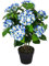 HOMESCAPES Kunstpflanze Kunstblume Blaue Hortensie im Topf 70 cm hoch