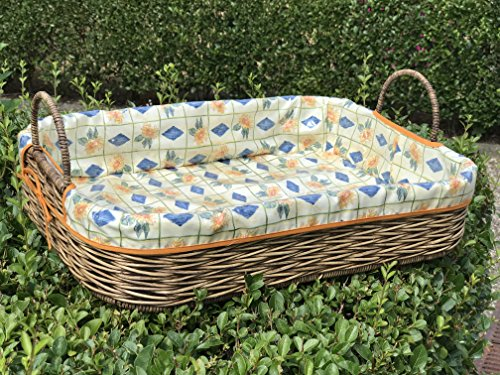 Burkhardt - Vassoio in Vimini con Fodera in Vimini, Colore: Marrone