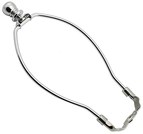 DZS Elec 1 Stück 20,3 cm Lampen-Harfen-Halter DIY Beleuchtung Zubehör Horn Rahmen Lampenschirm Halterung für Tisch/Bodenleuchte Armatur, Silber