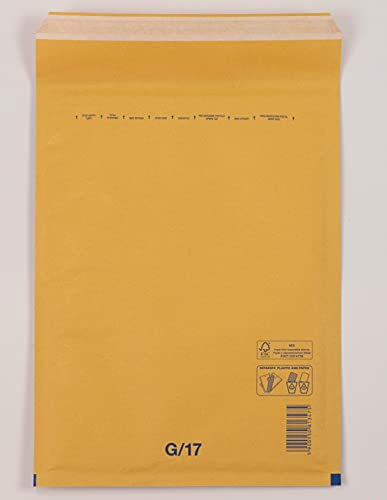 100 Stück Luftpolsterumschläge Luftpolstertaschen Versandtaschen Gr. G7 / DIN A4+/C4 (250 x 350 mm außen) Farbe braun