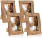 iRahmen Bilderrahmen, rustikales Braun, Set mit hochauflösendem Glas, 12,7 x 17,8 cm, für Desktop-Display und Wandmontage, 4 Stück