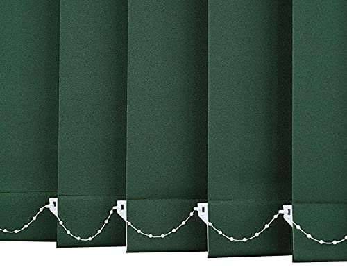 JLXJ Window Door Vertical Blinds with Pull Bead and Pull Rope, Green Patio Doors, French Window, Balcony Sun Shades Blind, 85/105/125/145cm Wide (Size : 85×200cm(33.5×78.7))