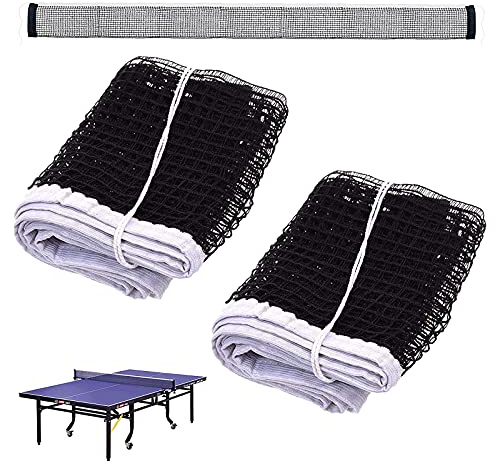 ZDSAAHAI Langlebiges Tischtennis Netze 2 Stücke Polyester Tischtennisnetz Ersatznetz Für Tischtennis Netz Schwarz Für Tischtennisplatte Für Unterwegs Und Outdoor Schwarz Und Weiß 180 cm x 15 cm