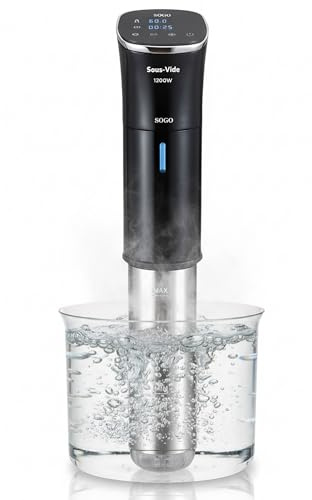 SOGO Roner Sous Vide Eléctrico Cocción Lenta en Agua, Pantalla Digital y Control Táctil - Roner Cocina Baja Temperatura y Circulación Constante 15L - Cocina Precisa Contra Sobrecalentamiento (SS-5750)