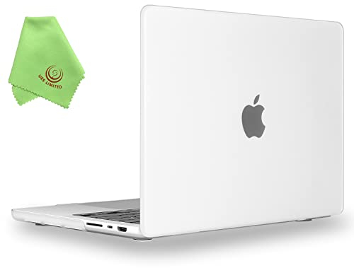 UESWILL Compatible con MacBook Pro 2021-2023 de 14 pulgadas, modelo A2442 A2779, funda rígida esmerilada mate para MacBook Pro 14 con chip M1 M2 Pro/Max y Touch ID + paño de microfibra, transparente