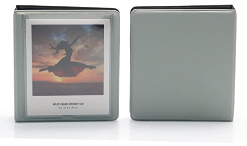 EKEDAC 33 Pockets Photo Album for Polaroid Instant Camera,Suit for 3.5 in x 4.25 in Photos,PVC Material and Water Resistant (Grey, 1)
