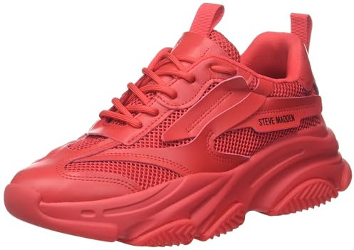Steve Madden Damen Possession Sneaker, Red Excursion Plain Getaway Solids, 38 EU
