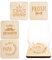 Papierdrachen 4 Glasuntersetzer aus Holz mit Filzrücken und Gravur Papa zum Vatertag - tolle Geschenkidee - in 4 verschiedenen Designs - Vatertagsgeschenk