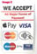 We Accept Card Payments Contactless Vinyl Signs (Image 2, A5 200MM X 150MM)
