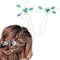 Flayem Grünem Perle Haarnadeln Hochzeit Braut Kristall Hochzeit Haarschmuck(2Stück)