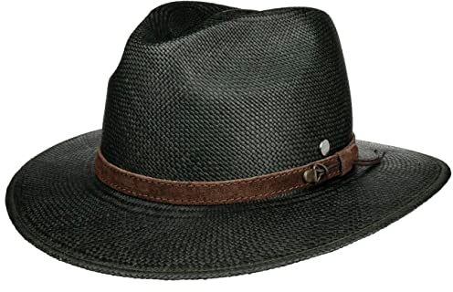 Lierys Sombrero Panamá Forest Traveller Mujer/Hombre - Made in Ecuador de Verano Paja Sol con Banda Piel, Piel Primavera/Verano - XL (61-62 cm) Verde Oscuro